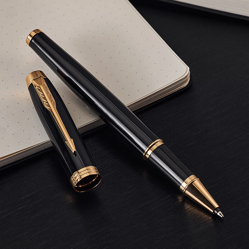 PARKER Mid-Autumn Festival Gift Ball Ball Pen Gel Pen High-end Business Gift Customized Engraving Birthday Gift for Men and Women Gift Stationery Signature Pen Calligraphy Pen Landing Gift Souvenir Parker IM Liya Black Gold Clip Ball Ball Pen + Dark Gray Refill Gift Box-Jingdong Warehouse