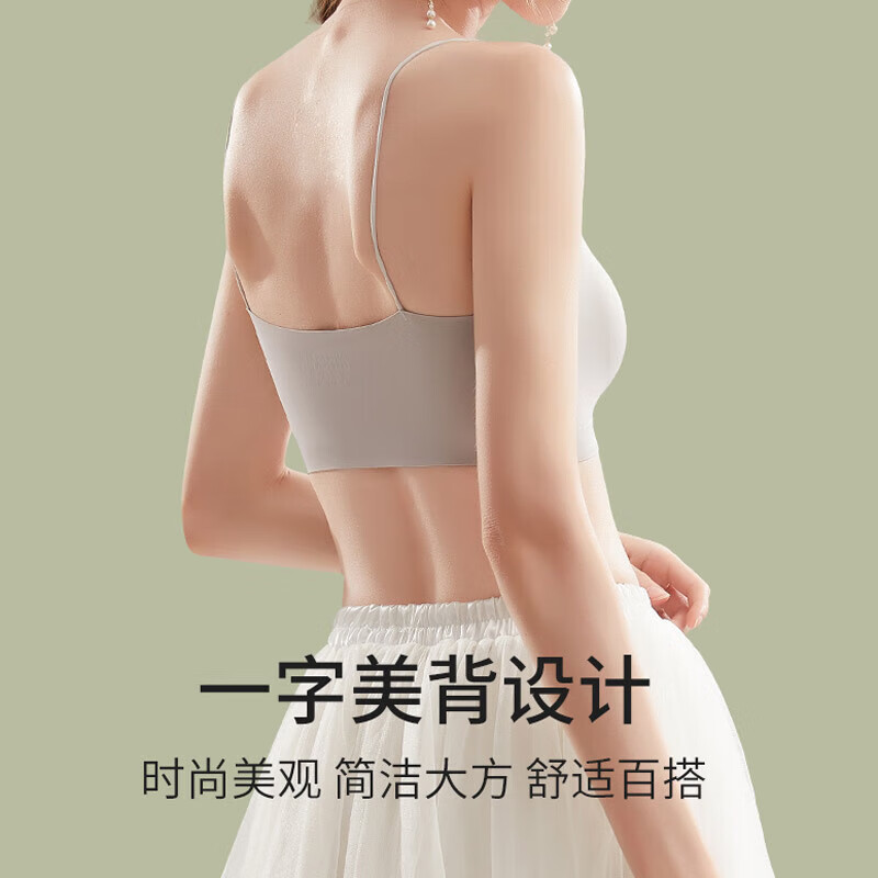 Bejirog Underwear Women's Ice Silk Seamless Wireless Bra Wrapped Breast Sling Anti-Exposed Beauty Vest Student Girl Thin Bra Tube Top