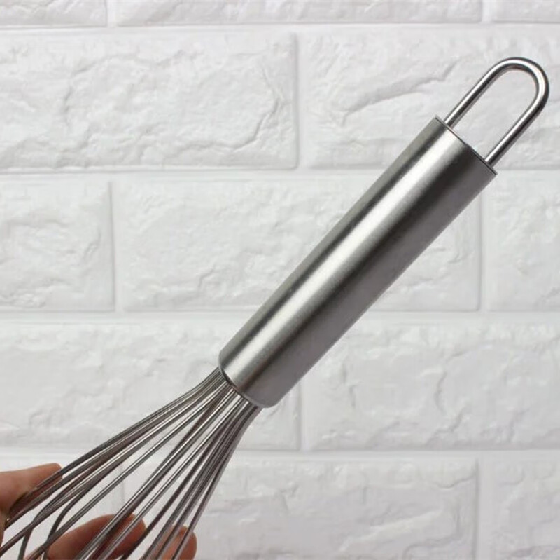 Taixige 304 stainless steel bold commercial manual egg beater baking 16-line egg whipping cream stirring stick large 14 inches total length approximately 35cm in diameter