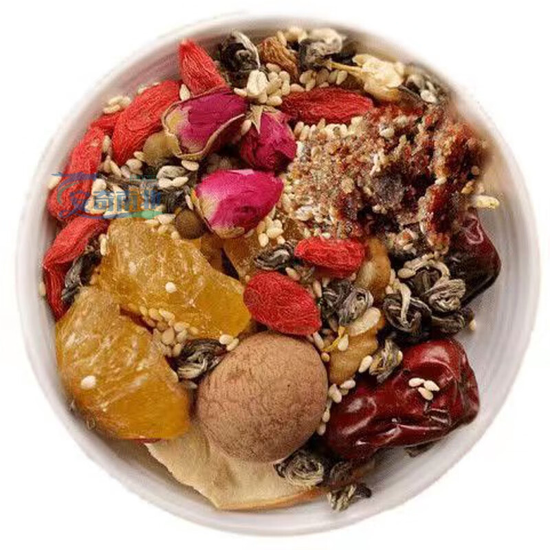 Food Huai Ningxia Babao Tea Rose Sauce Gaiwan Tea Sanbaotai Yinchuan Specialty Authentic Handmade Babao Tea Wolfberry Health Tea Authentic Traditional Old Flavor Babao Tea 600g 75g*8 bags with rose sauce