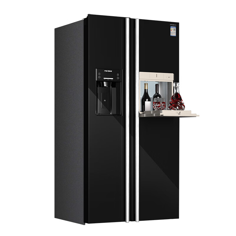 Siemens ice refrigerator double door ice machine black tempered glass air-cooled frost-free double door automatic production without water source to receive bottled water - glass door ice refrigerator