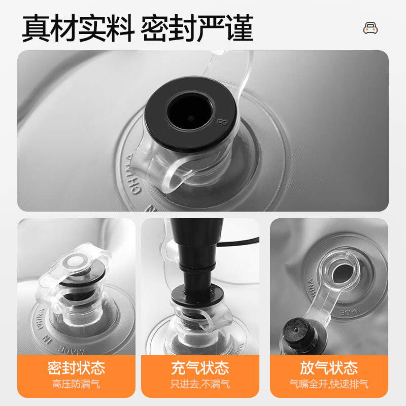 Mondorf Car Mattress Car Back Seat Sleeping Mat Inflatable Mattress Car Children's Sleeping Artifact Back Seat with Baby Car SUV 3/7 Points Gray Can Sit and Lie Air Pillow Support Universal for 95% of Models on the Market