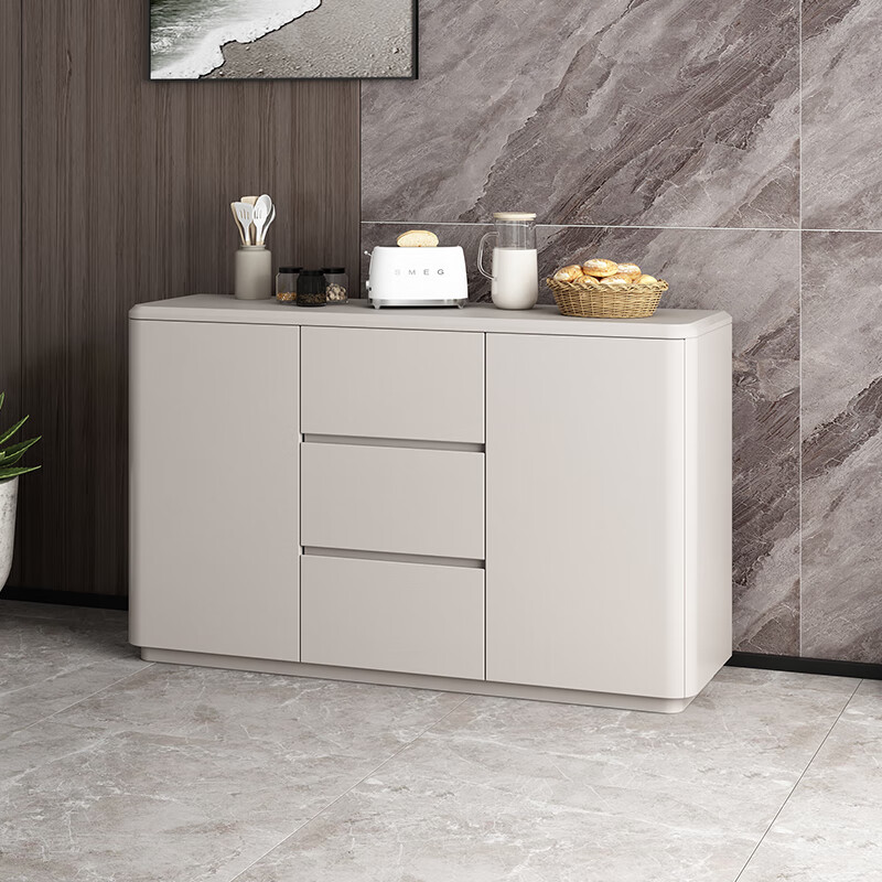 Huanghai Furniture Light Luxury Sideboard Kitchen Sideboard Multifunctional Storage Cupboard Living Room Tea Cabinet Wine Cabinet Large Capacity Storage Cabinet Light Luxury Sideboard - Two Doors and Three Drawers 121*40*90CM