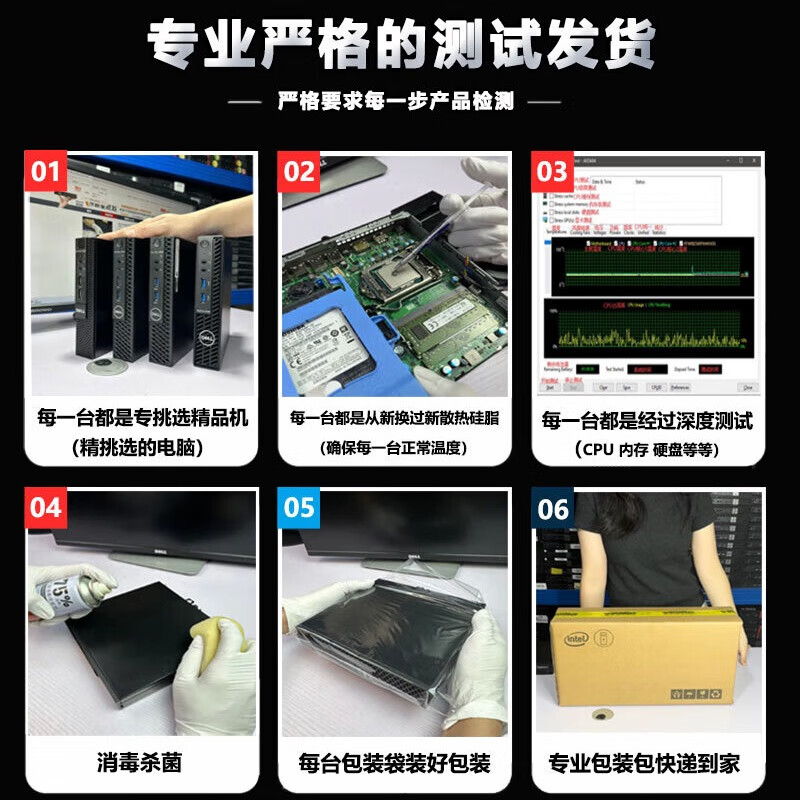 HP HP commercial office desktop computer Mini home micro mini host complete machine online class entertainment mini host 4K living room second-hand 95 new built-in WiFi Core i5/8G memory/256G solid state