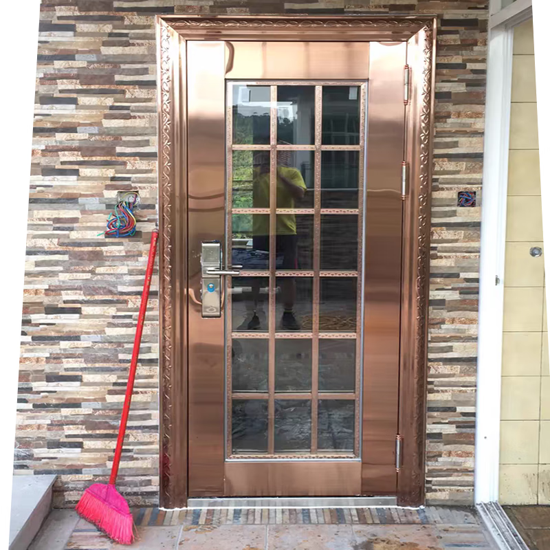 JRB Jiaruibao 304 stainless steel door single door outdoor luxury anti-theft home rural entrance balcony glass entrance door single door style 1