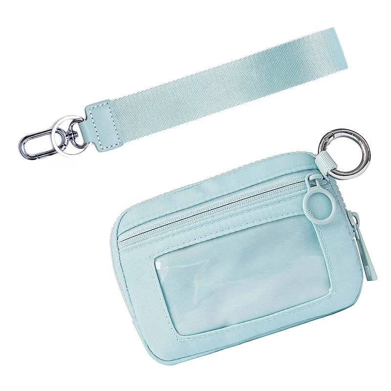 Card bag document storage bag women's portable coin purse card holder driver's license new wallet all-in-one portable large capacity ice blue waterproof material high quality