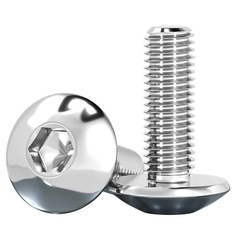 Tianzhuo Hardware 304 stainless steel large umbrella head hexagonal screws large flat head screws mushroom head round head bolts M3M4M5M6M8 M6*10- 20 pieces