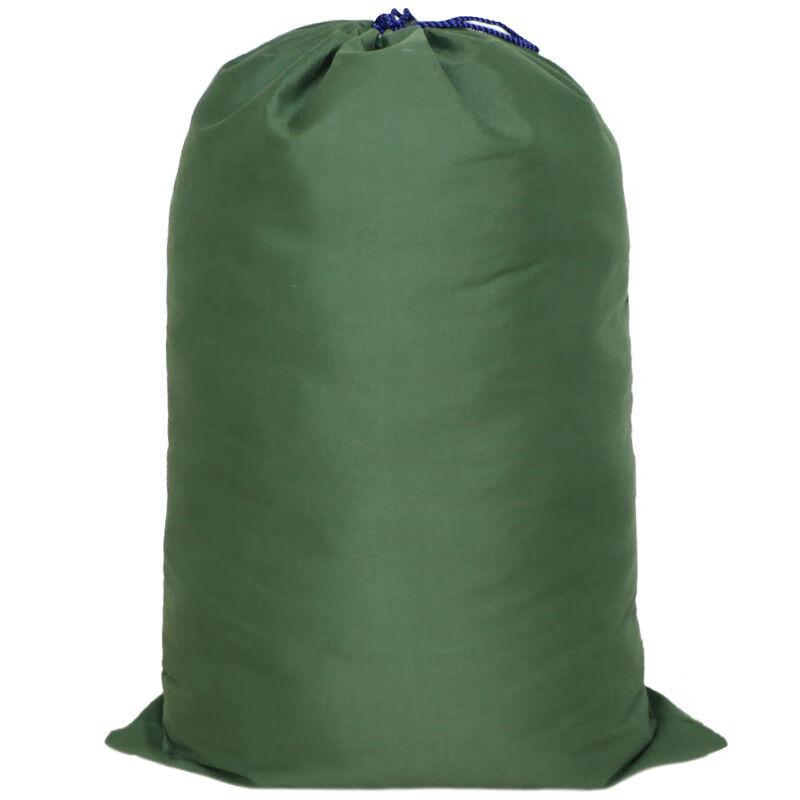 Large-capacity express delivery bag extra thick canvas storage bag durable canvas drawstring bag moving packing bag cloth bag small size 34*49cm military green
