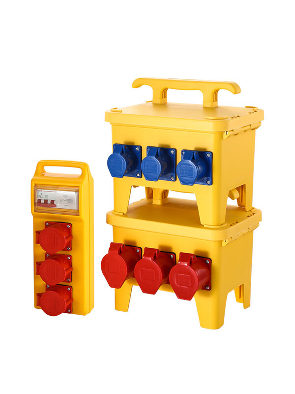 Outdoor waterproof construction site maintenance second and third level complete distribution box portable aviation industry plug socket power box T4