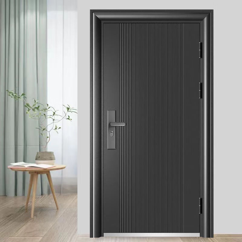 Meikejie home entry door, sun protection steel door, rental door, engineering door, entry security door, interior door, complete set, outsourced outer right 1970*960+ mechanical lock