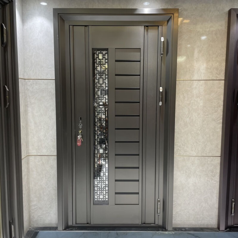 Qinkai 304 luxury stainless steel entrance door Korean door custom door high-end door light luxury explosion-proof door factory direct sales 304 stainless steel entrance door 1000*2300*280