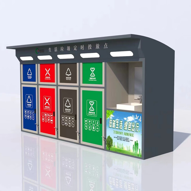 Noron custom-made outdoor garbage classification box garbage room community street recycling box domestic garbage collection point garbage room kiosk Style 1 Consult customer service for a quote