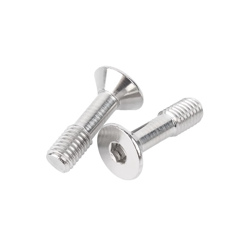 Creaby304 stainless steel countersunk head hexagonal loose screws flat head non-loosening half-thread screws M4*10 (10 pieces)
