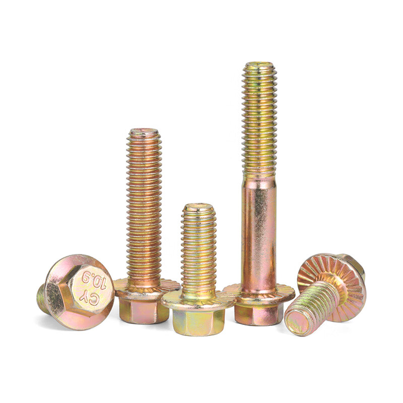 Jinggong (JINGGONG) SZ 10.9 grade color galvanized external hexagonal toothed flange surface screw high strength bolt M6M8M10M14M20 M18*80 half thread (1 piece)