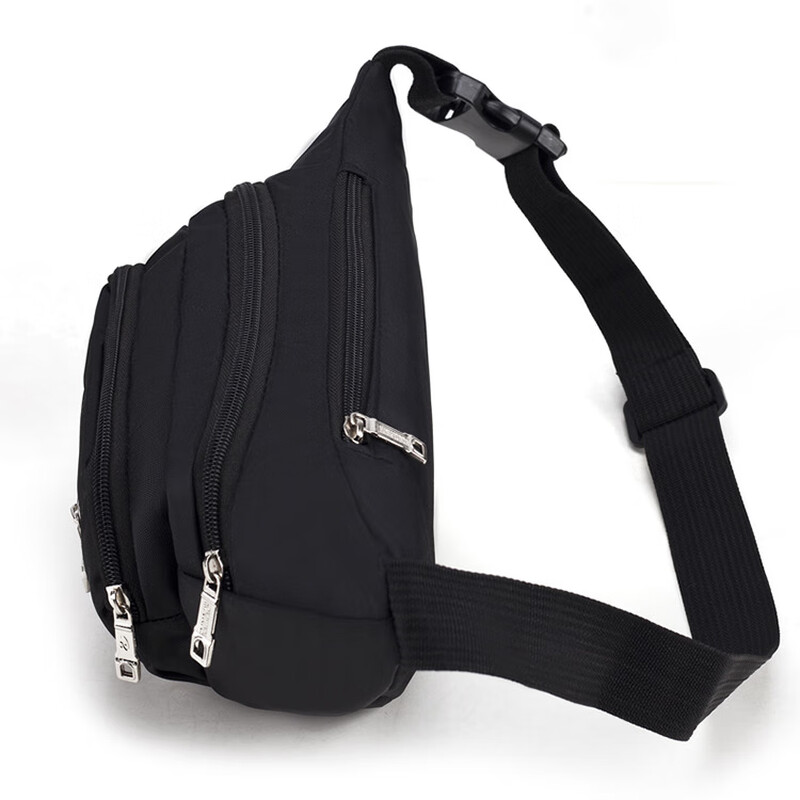 Chest bag men's casual and versatile Oxford wallet urban simple outdoor sports and leisure multi-functional large-capacity waist bag navy blue 23*15*10cm