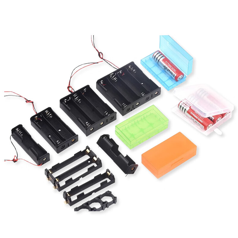18650 battery box 1/2/3/4 cells 1/2/3/4 cells parallel series 2-cell triple combination bracket 18650 battery box 2 cells parallel (1 piece)