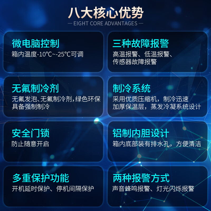 Aucma medical low-temperature freezer - 40 degrees biological research laboratory vertical medical refrigerator - 20 degrees pharmaceutical reagents lockable plasma vaccine quick-freezing cryogenic storage box 389 liters -10~-25 degrees DW-25W389