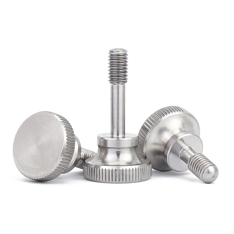 Jinchao 304 stainless steel high-head loose screw knurled GB834 hand-tightened step bolt M3M4M5M6M8 M3*12 (2 pieces)
