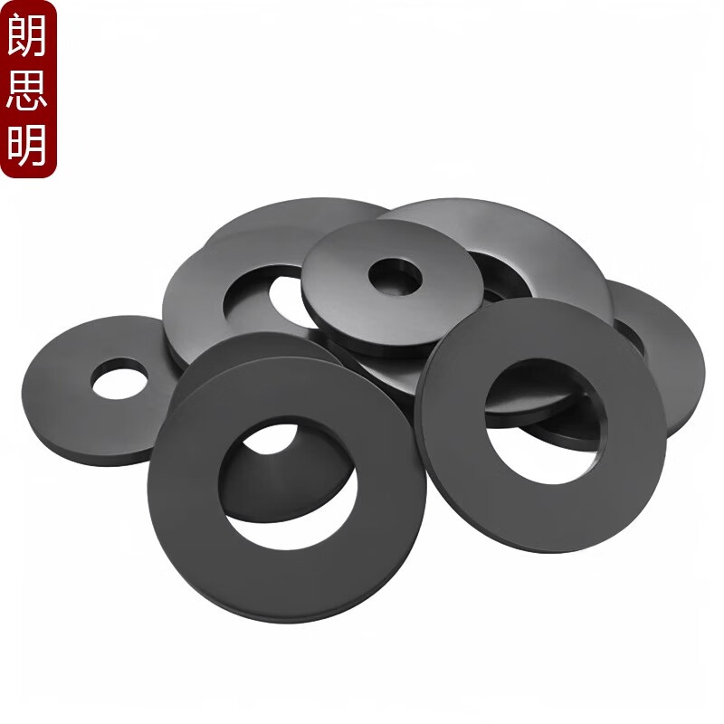 Langsiming soft rubber screw gasket shock-absorbing gasket waterproof oil-resistant wear-resistant gasket black buffer flat gasket round seal 8*30*2 (20 pieces) rubber/black