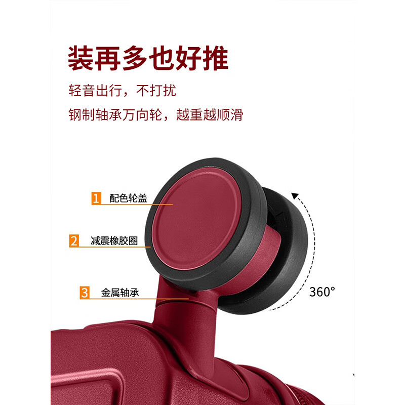 WEOBGR SABER Swiss Army Knife wedding burgundy suitcase mother bride's dowry wide trolley wedding dowry pair of password boxes burgundy mother and daughter suitcase set 20 inches suitable for travel of about 5-10 days