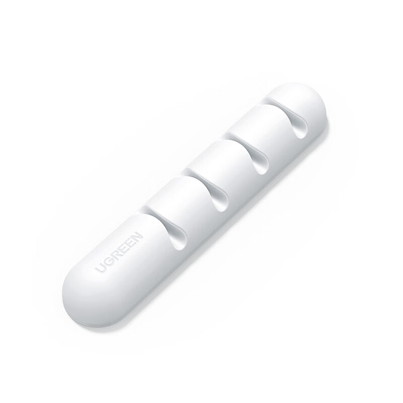 Greenland Desktop Cable Organizer Fixed Power Data Cable Clip Winder Cable Storage and Organizing Cable Clip Binding Cable Tie 4 Buckles White