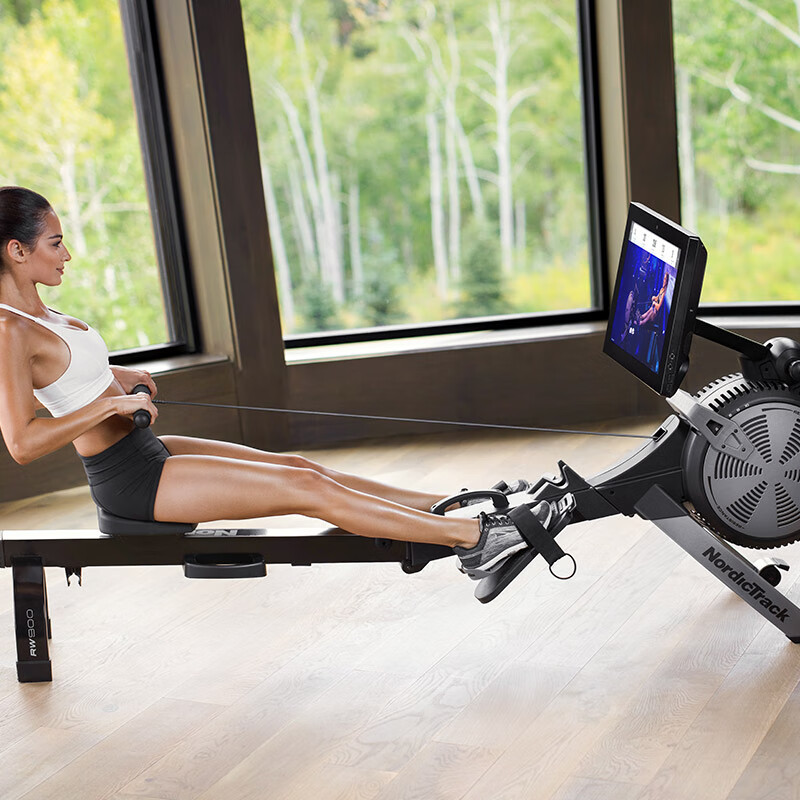 Aikang wind resistance rowing machine home rowing equipment multi-functional foldable smart color screen rw900 light commercial fitness equipment