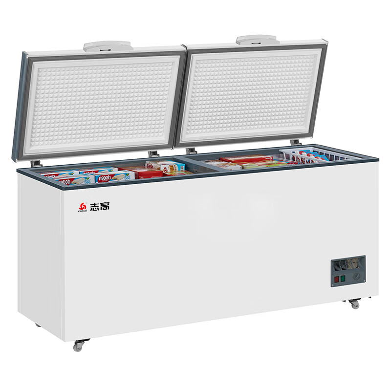 CHIGO Freezer Commercial Large Capacity Freezer Horizontal Quick Freezing Refrigerated Fresh Preservation Quick Freezing Single Temperature Freezer Energy Saving Level One Energy Efficiency Nationwide Warranty Single Temperature 2 Meters 618L