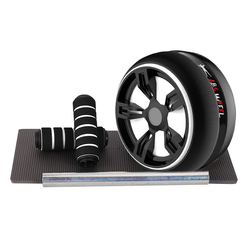 Xie Shou Abdominal Wheel, Abdominal Muscle Wheel, Silent Abdominal Roller, Abdominal Roll Men's and Women's Fitness Equipment Home Set, White Abdominal Wheel (Thick Kneeling Mat)