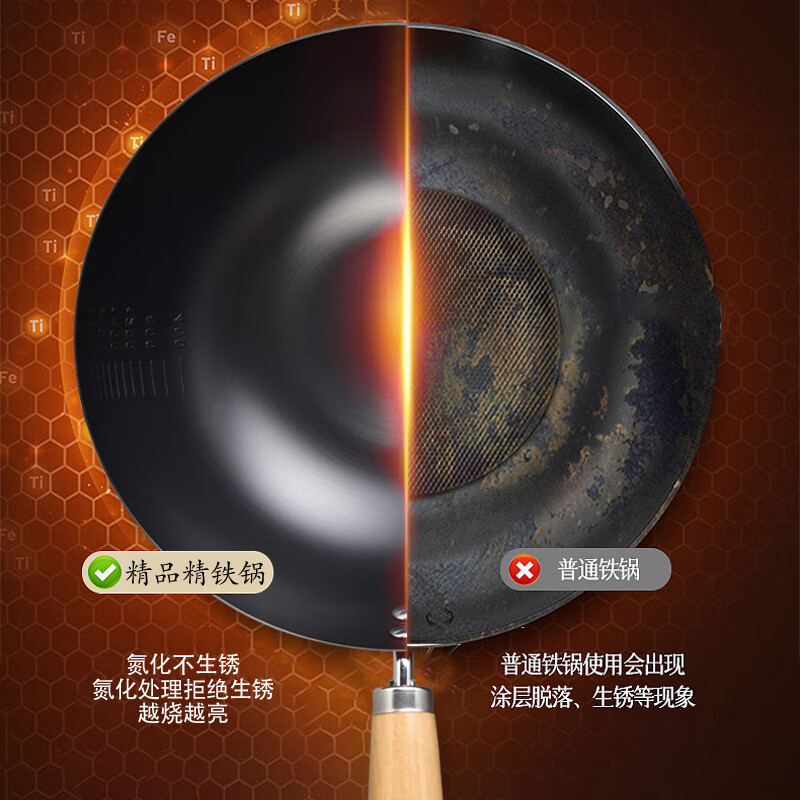 Xia Laoda wok for one person, lightweight stir-fry, single small iron pot, uncoated, not easy to stick, not easy to rust, multi-purpose pot 26cm