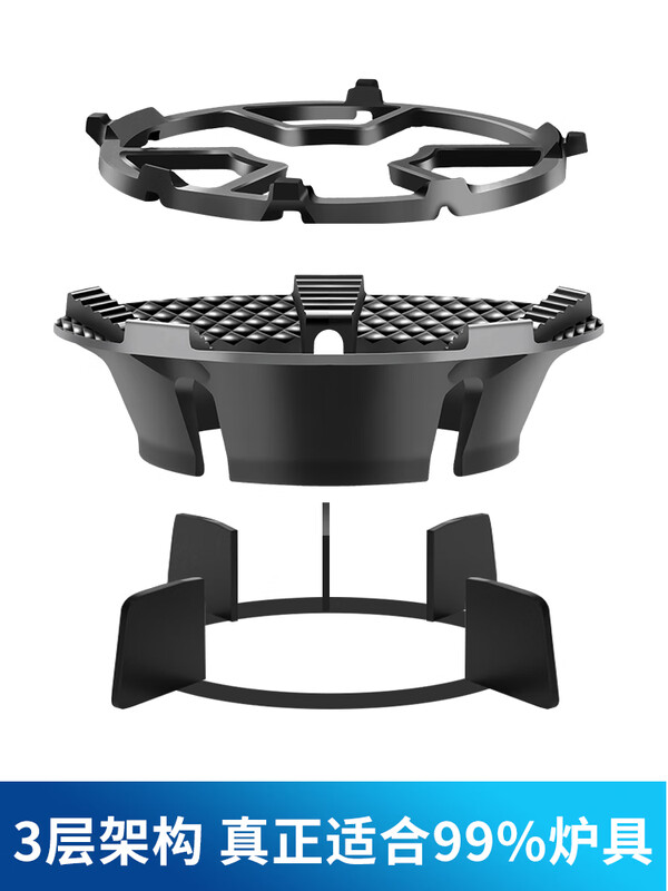 Steel shield imported from Germany, high-quality gas stove fire windproof cover, household gas stove energy-saving ring, universal anti-slip rack, 5-claw universal + milk pot holder (2 pieces)