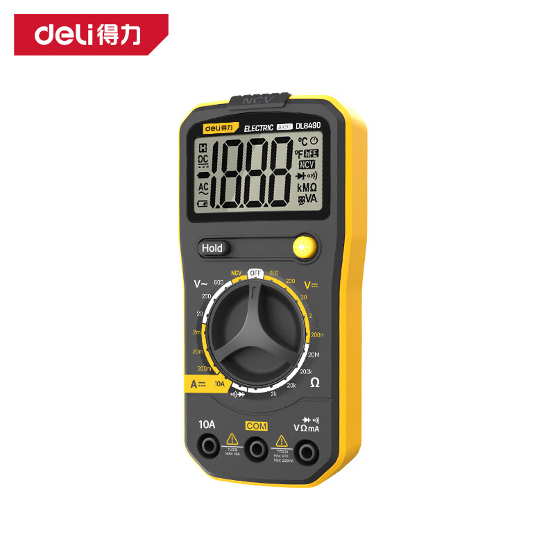 Deli multimeter digital high-precision digital display multimeter repair electrician intelligent anti-burn automatic small portable economical multimeter DL8490
