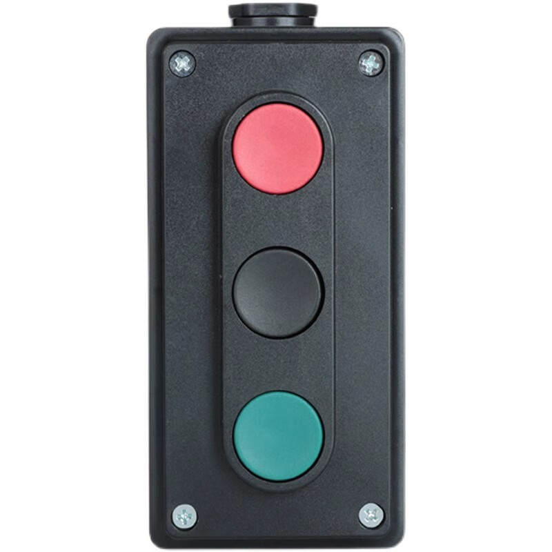 Delixi button box LA4-3H triple button red and green button box self-reset start stop switch LA4-3H