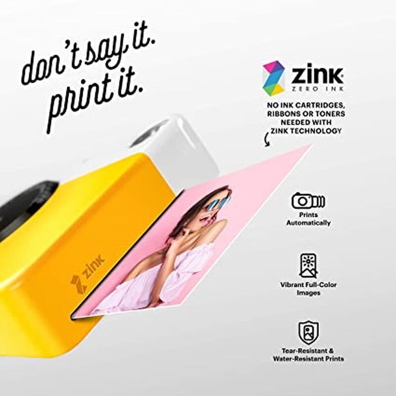 KODAK Printomatic 5MP instant printing camera full color printing rechargeable yellow