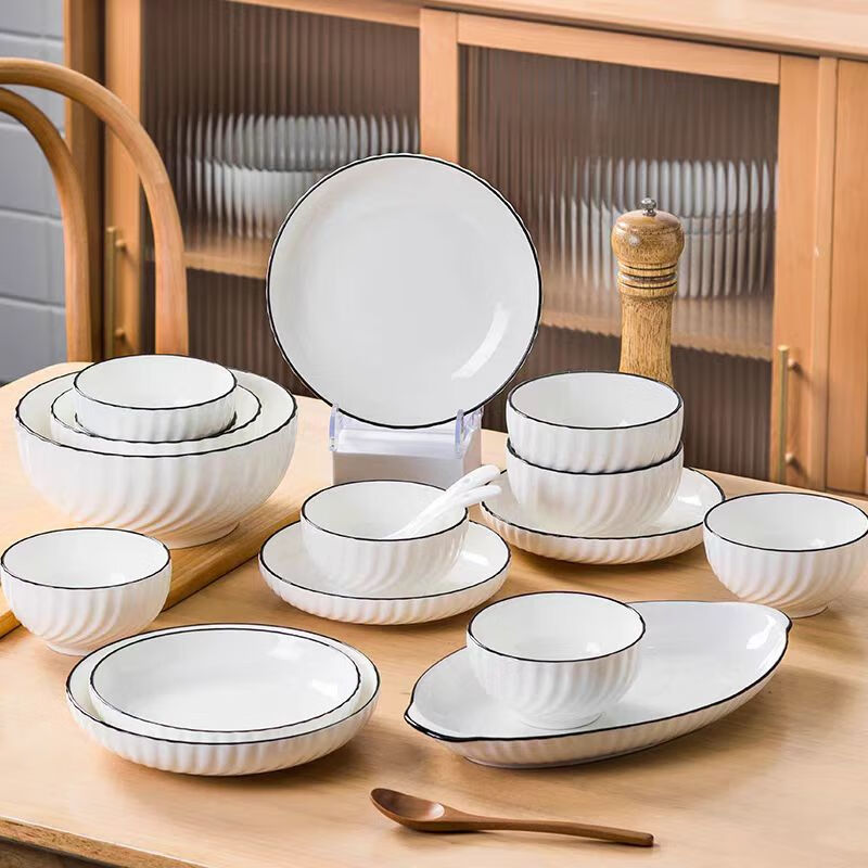 Chuanqi noodle bowl 6 inches 4 pieces large soup bowl ramen bowl household ceramic tableware Xuanyue