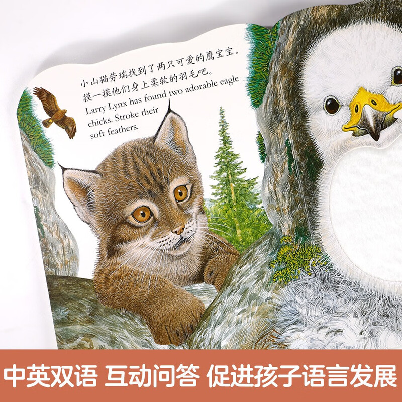 Bright and exquisite touch book series point reading version (all 4 volumes) Bunny Billy simulation touch book early childhood education book 0-2 years old cognitive picture book for young children Le Fun Children's Book