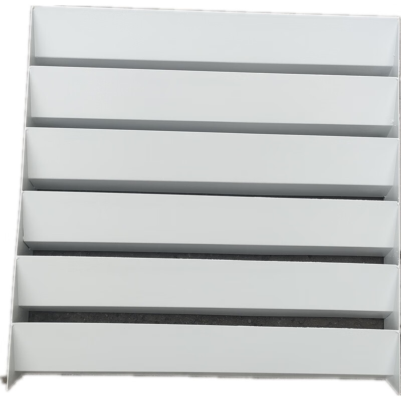 Suitable for household air conditioner outdoor unit bracket windshield change wind direction to prevent direct blowing and heat dissipation, wind deflector louver white fixed white 45*45 upgraded model 75 degrees galvanized plate paint