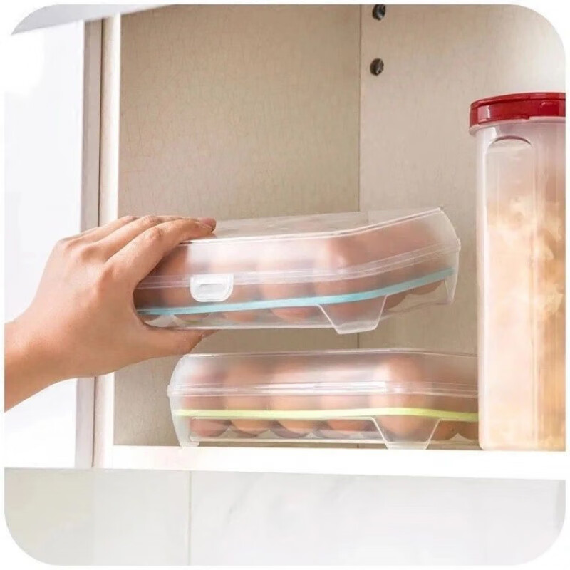 An Junsheng kitchen 60-compartment egg storage box for refrigerator egg crisper multi-layer egg box plastic egg tray egg crisper 14+1 compartment #1 piece/1 layer*