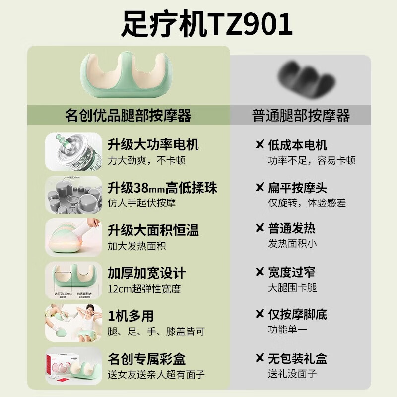 Miniso Leg Massager Foot Massager Calf Muscle Massager Foot Sole Professional Fully Automatic Kneading Artifact for Dredging Meridians Birthday Gifts for Mom and Dad 2026 New Upgrade 20-Point Massage Head + Hot Compress Physiotherapy Father's Day Gift for Men, Girls, Friends, Parents, Elders, Practical Gifts for the Elderly