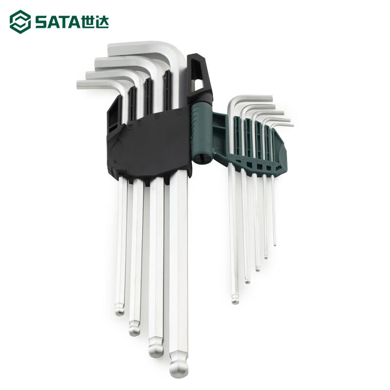 SATA 9-piece chromium vanadium steel special long hexagonal wrench set 09103A