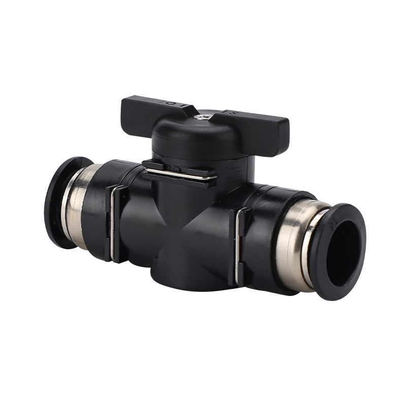 Pneumatic joint trachea quick joint ball valve switch valve BUC hand valve throttle valve BUC-4 -6 -8 -10 black BUC-12