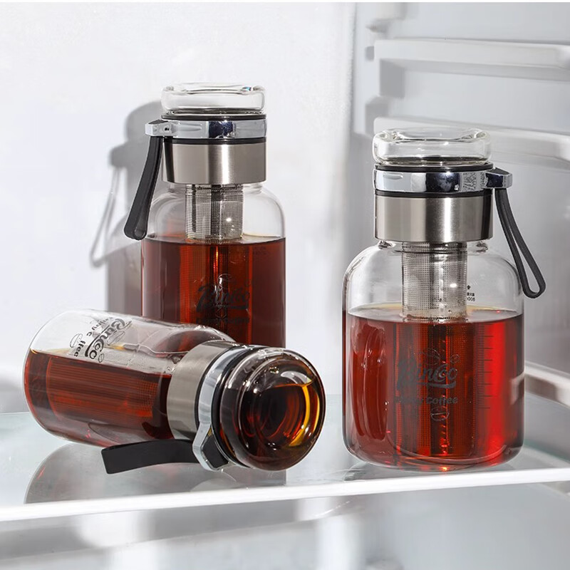Bincoo cold brew cup coffee cup portable cold brew bottle cold brew cup glass water cup American large capacity cold brew pot Aoki portable cold brew cup-500ml