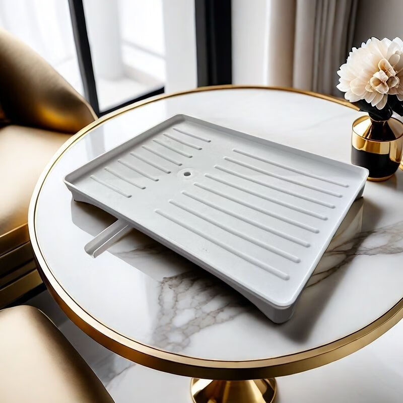 FANCYCHIC Kitchen Drain Basket Drainage Tray Dishes Desktop Multifunctional Heightened Drainage Tray Living Room Storage Drainage Base Large White Drainage Tray