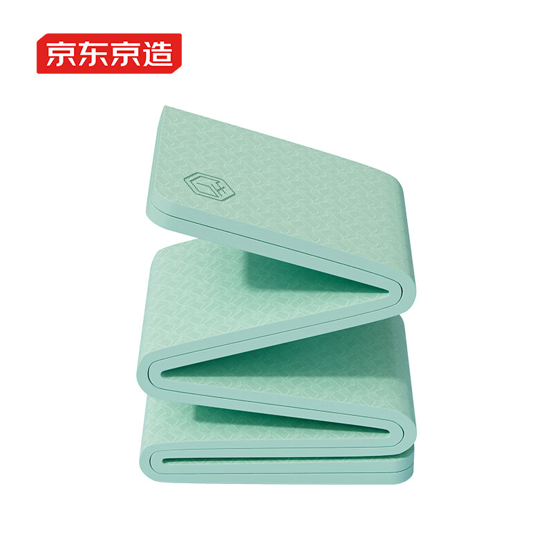 Made in Tokyo, TPE foldable yoga mat, elementary school student nap mat, portable fitness multi-functional non-slip shock-absorbing mat green