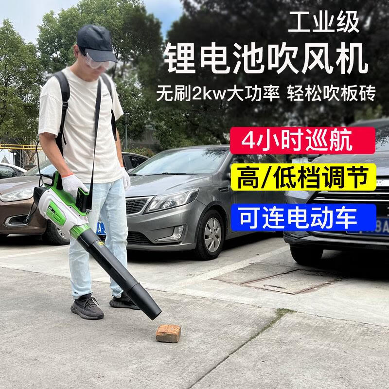 48V60V lithium hair dryer greenhouse snow blower wind fire extinguisher industrial blower blowing fallen leaves dust stone hair dryer with 48V6A lithium battery three