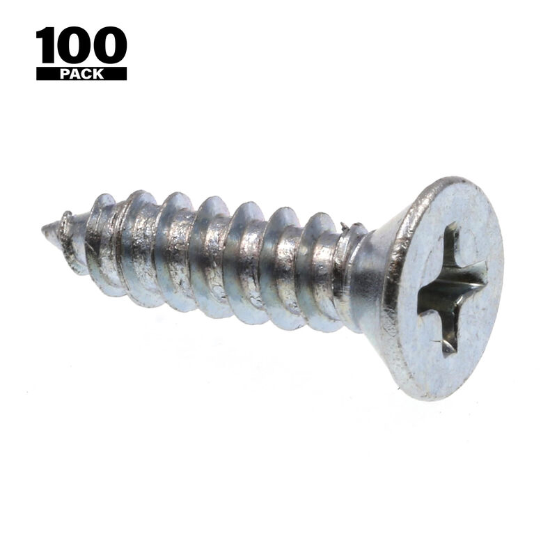 Prime-Line Sheet Metal Screws #25.4 X 1.9 cm Galvanized Steel 100-Pack