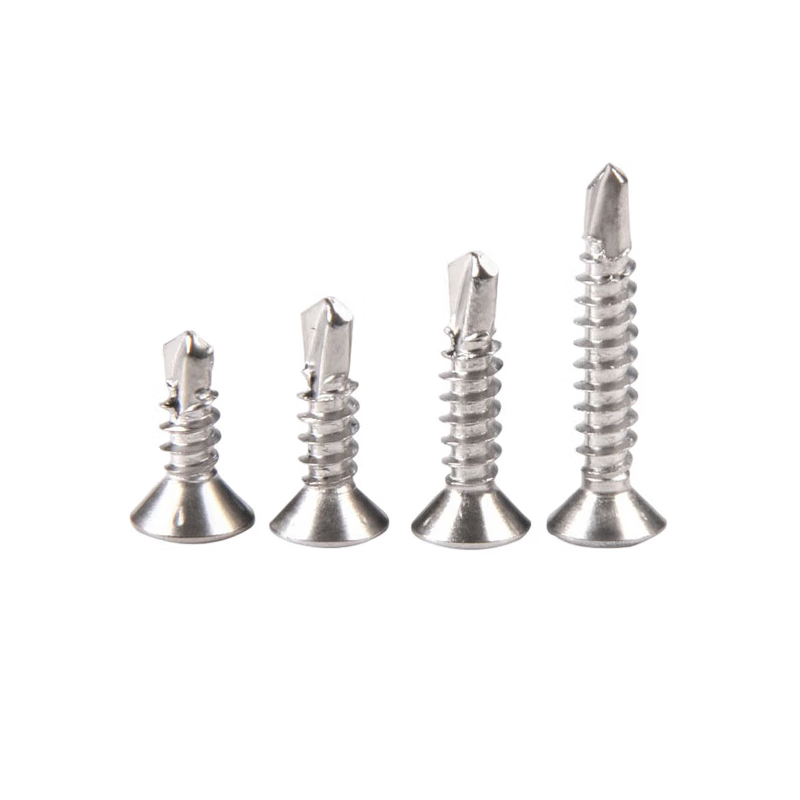 Yonglishang 410 stainless steel cross countersunk head drill tail screws self-tapping self-drilling dovetail nails ST4.2*16 50 capsules 410
