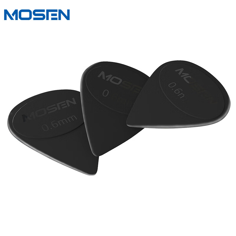 MOSEN B01 guitar picks, flexible matte black, standard thickness 0.6 mm, original picks, 10 pieces