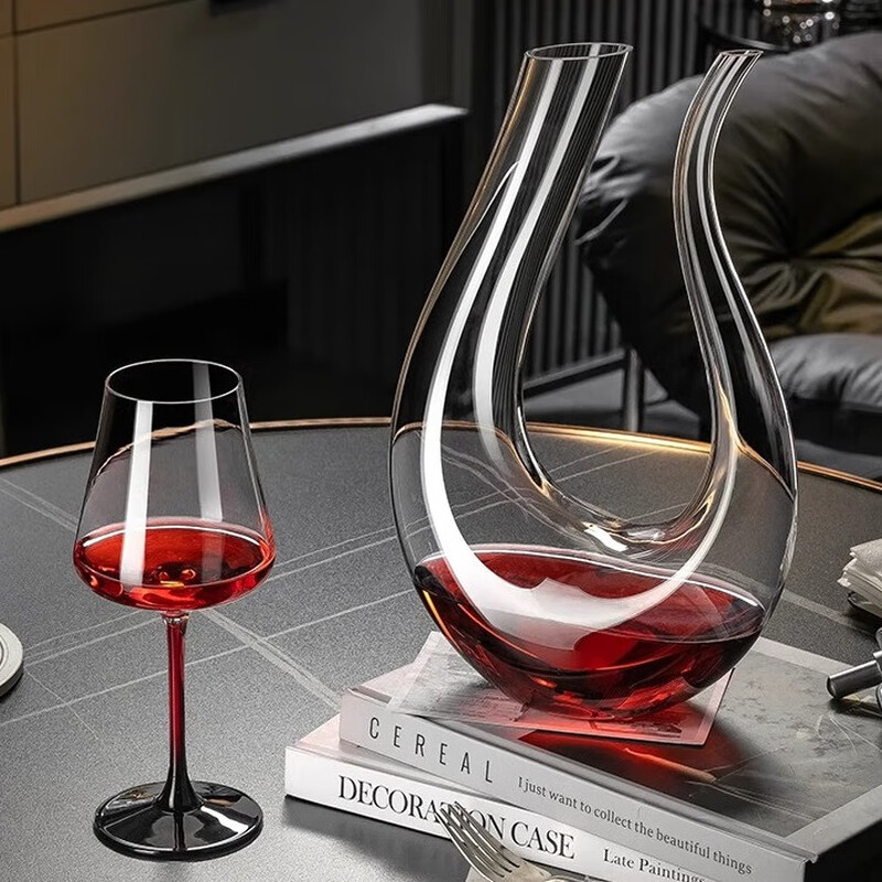 MARTIGUES high-end red tie red wine glass set household light luxury high-value crystal goblet black tie cloud style 2 pieces