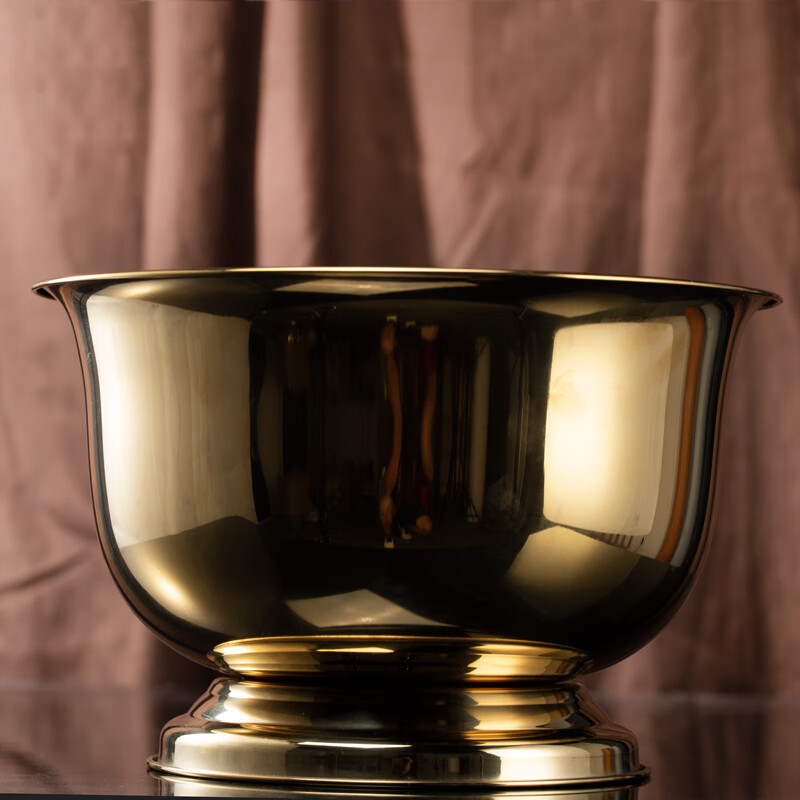 Half Sheng stainless steel champagne bucket European style new ice wine bucket outdoor champagne bucket bar club KTV soft decoration design golden champagne bucket/single