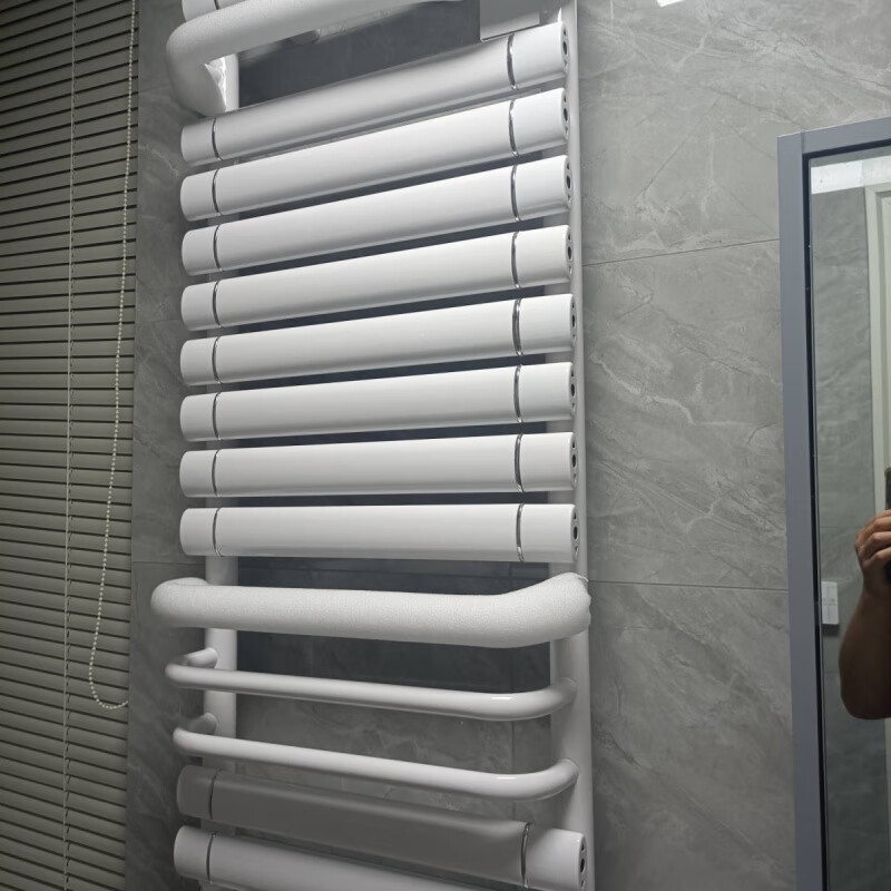 FANCYCHIC pure aluminum composite small basket bathroom radiator household water floor heating radiator wall-mounted bathroom 400 center distance 600 high 7+4